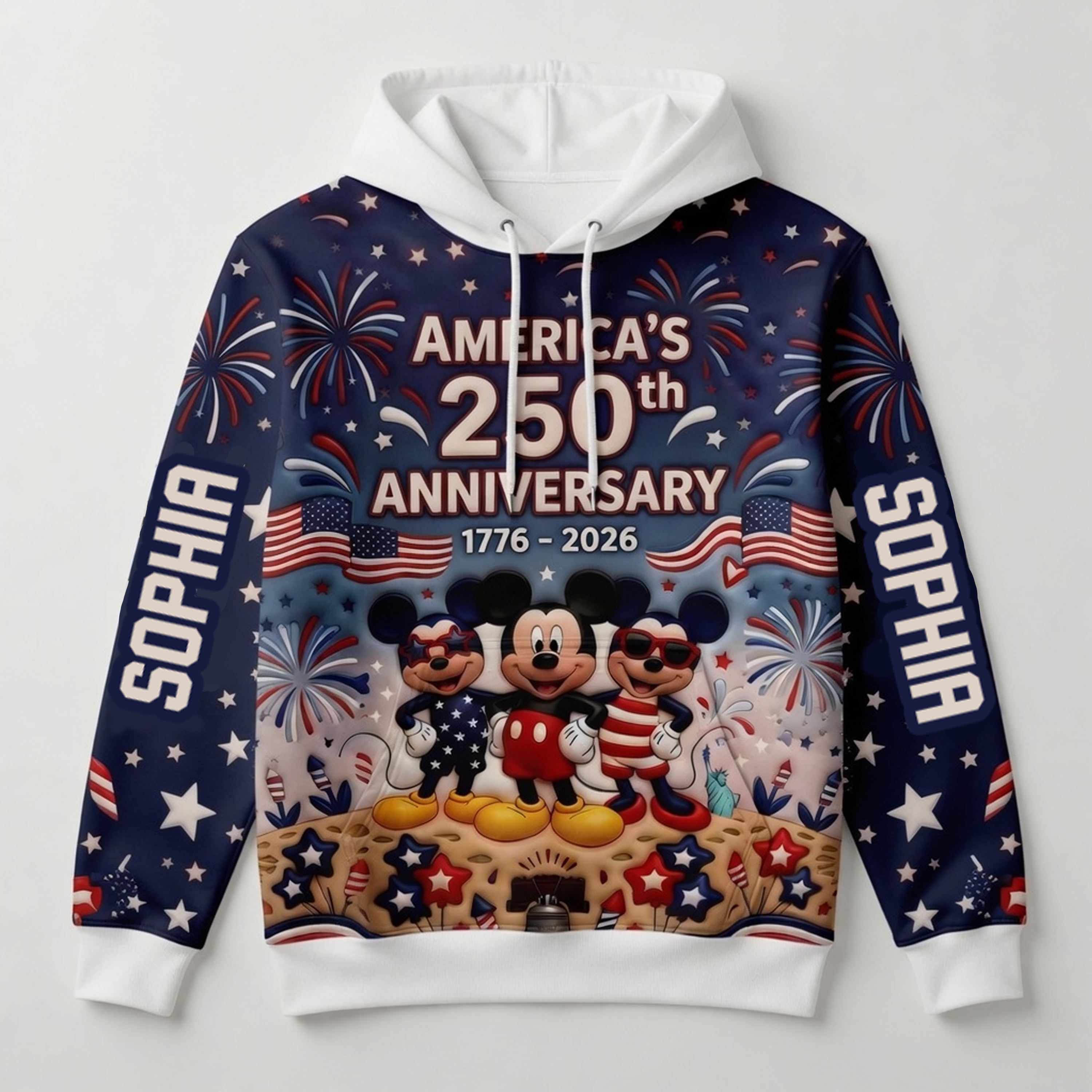 Personalized All Over Print Shirt 250th America Anniversary Gift for Fans