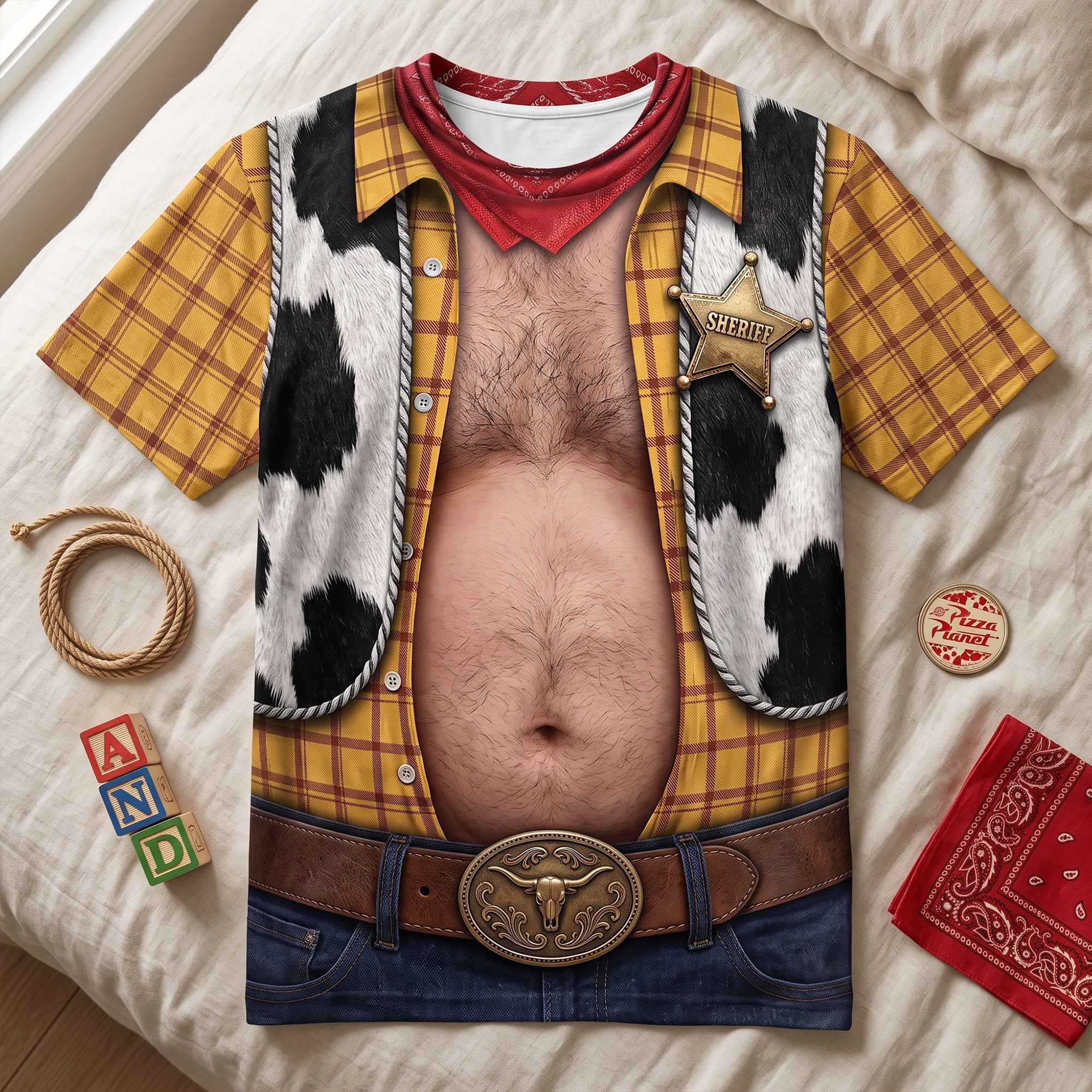 Funny Cowboy AOP Shirt - Personalized Gift for Him - Unique Movie Fan Apparel