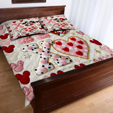 Load image into Gallery viewer, Personalized Mickey Mouse Quilt Bedding Set Custom Name Gift for Couple
