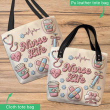 Load image into Gallery viewer, Personalized Nurse Life Tote Bag Custom Name Gift for Nurse
