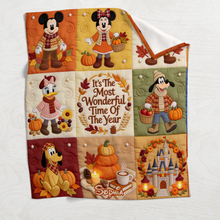 Load image into Gallery viewer, Personalized Fall Blanket featuring Magic Mouse Characters Gift for Movie Fans
