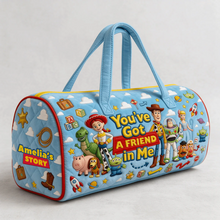 Load image into Gallery viewer, Personalized Quilted Duffle Bag You've Got A Friend In Me Gift for Kids
