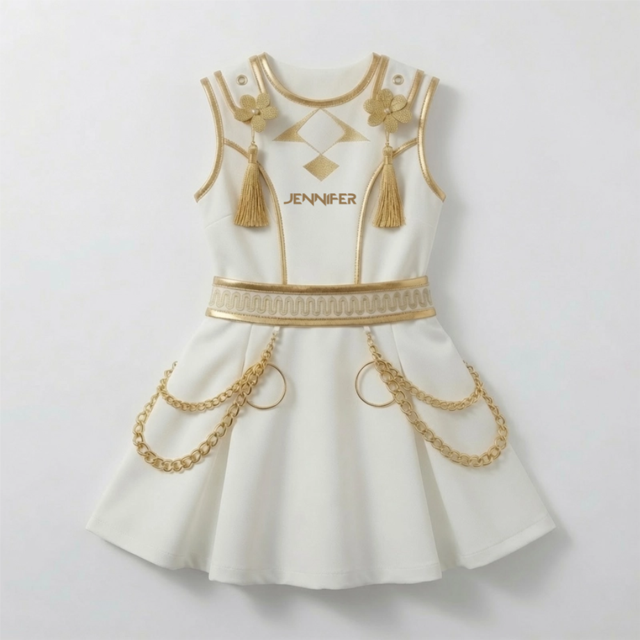 Personalized Fantasy Girl Dress Custom Name Gift for Daughter
