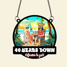 Load image into Gallery viewer, Personalized Funny Cartoon Suncatcher Gift for Couple Anniversary
