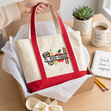 Load image into Gallery viewer, Personalized Embroidery Tote Bag for Teacher | Back to School Gift
