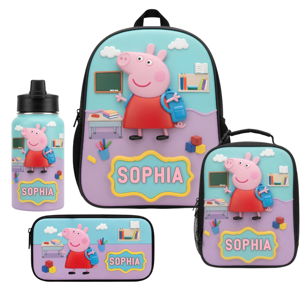 Personalized Kids Baseball Jersey with Pig Design for Back to School Gift