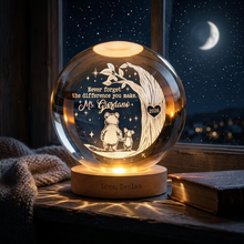 Load image into Gallery viewer, Personalized Crystal Globe Lamp Gift for Teacher - Thank You
