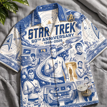 Load image into Gallery viewer, Personalized Blue Hawaiian Shirt 60th Anniversary Gift for Him
