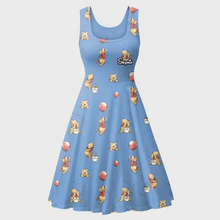 Load image into Gallery viewer, Personalized Honey Bear Skater Dress Custom Name Gift for Her
