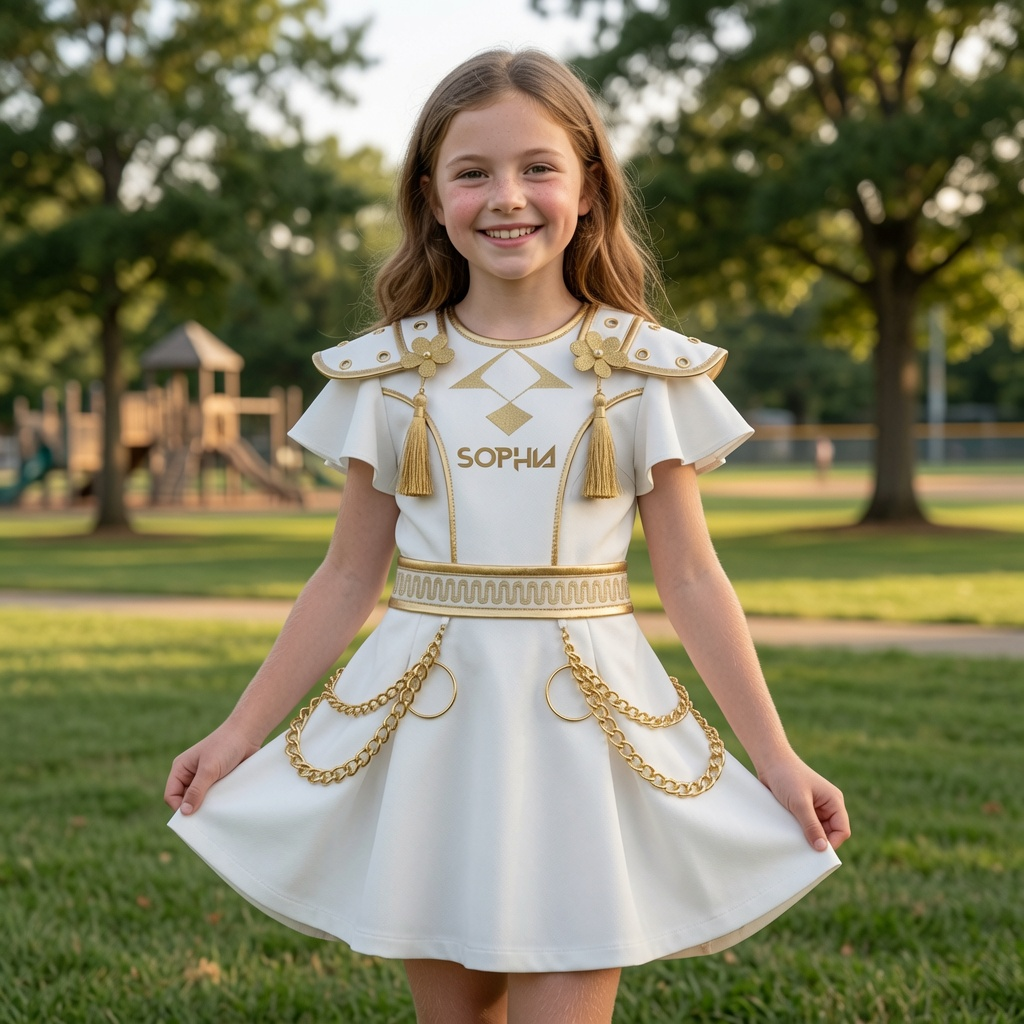 Personalized Fantasy Girl Dress Custom Name Gift for Daughter