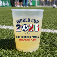 Load image into Gallery viewer, Personalized Frosted Cup for World Cup 2026 Family Watch Party
