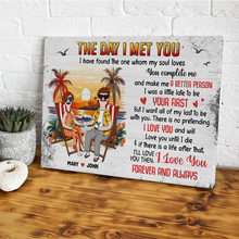 Load image into Gallery viewer, Personalized Burger Couple Canvas Art for Couples Gift
