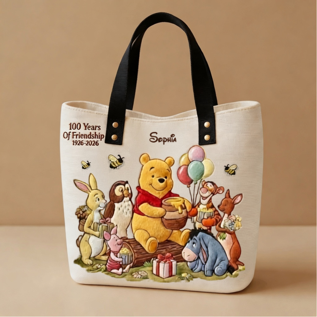 Personalized Honey Bear Tote Bag 100th Anniversary Gift for Fans