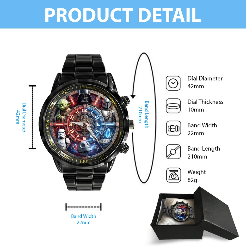 Personalized Star Wars Hand Watch Gift for Movie Fans Anniversary