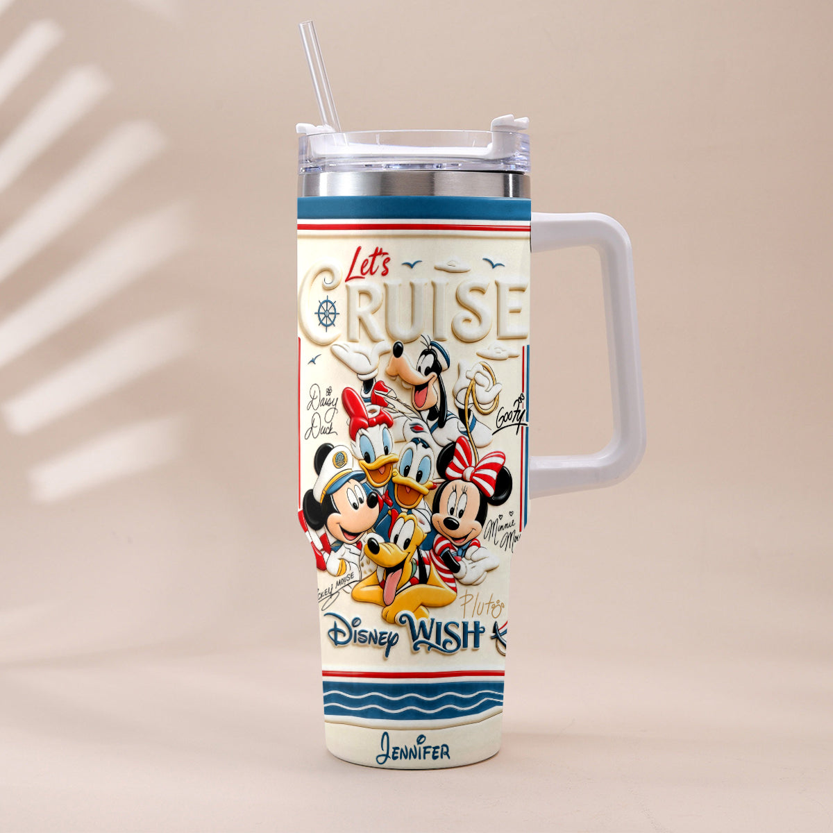 Personalized Disney Cruise Tumbler with 3D Design for Travelers