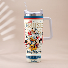 Load image into Gallery viewer, Personalized Disney Cruise Tumbler with 3D Design for Travelers
