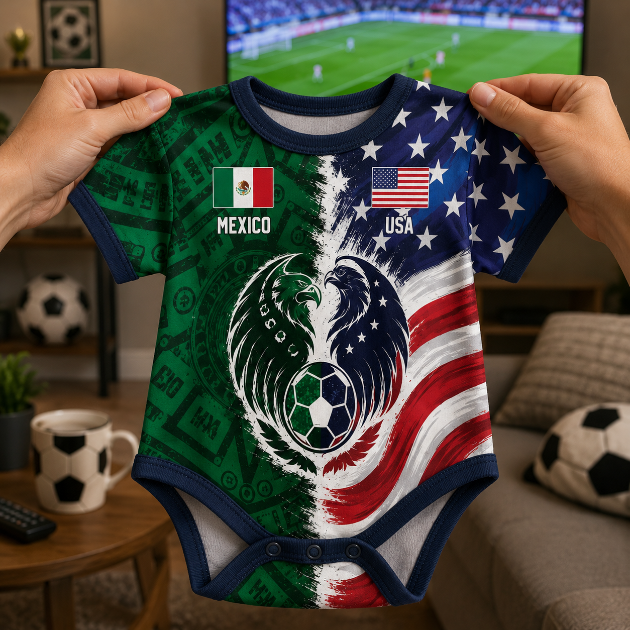 Personalized Baby Jersey Bodysuit Soccer Lover Gift for New Parents