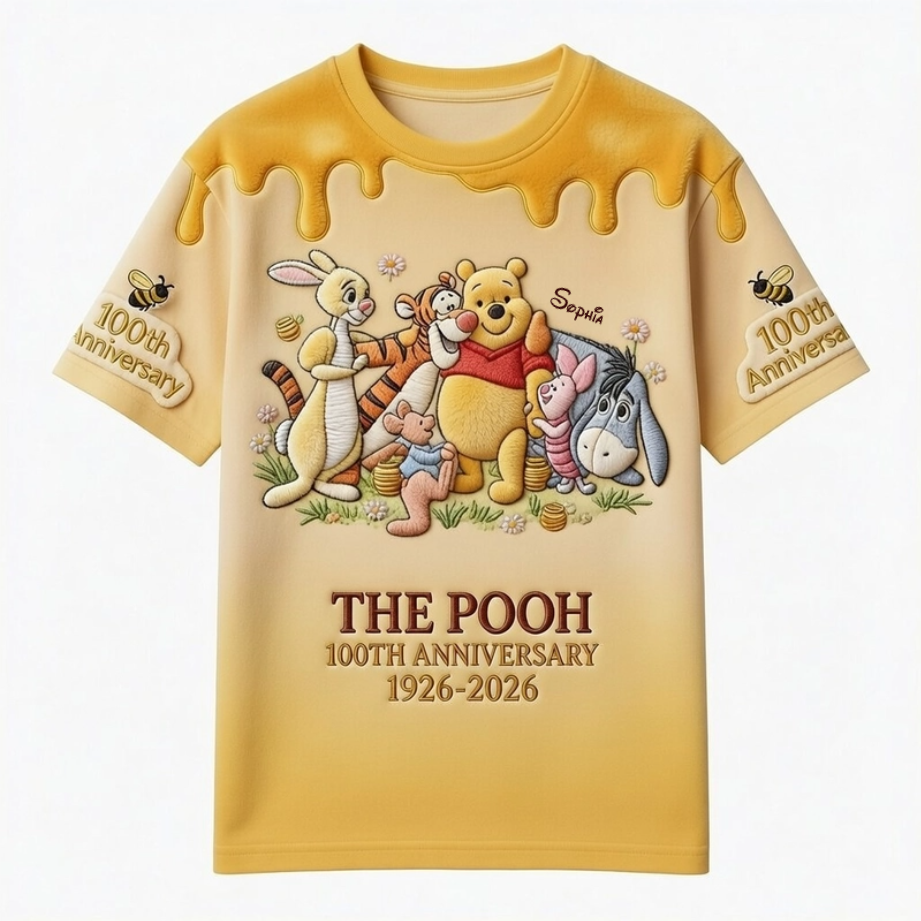 Personalized Honey Bear All-Over Print Shirt for Movie Fans Anniversary Gift