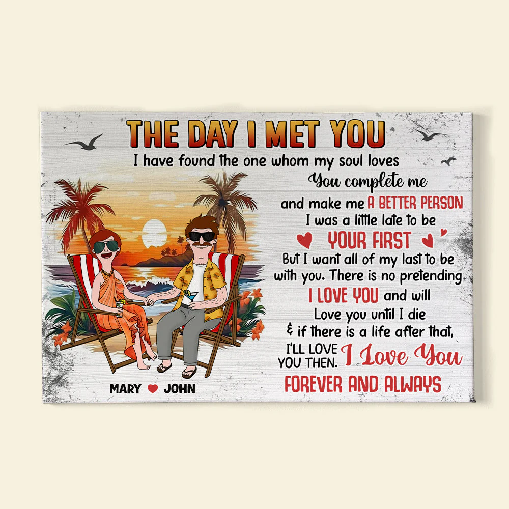 Personalized Burger Couple Canvas Art for Couples Gift