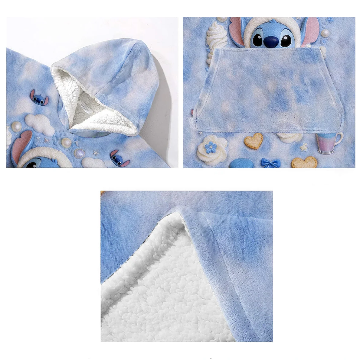 Personalized Blanket Hoodie Custom Name Gift for Kids & Adults