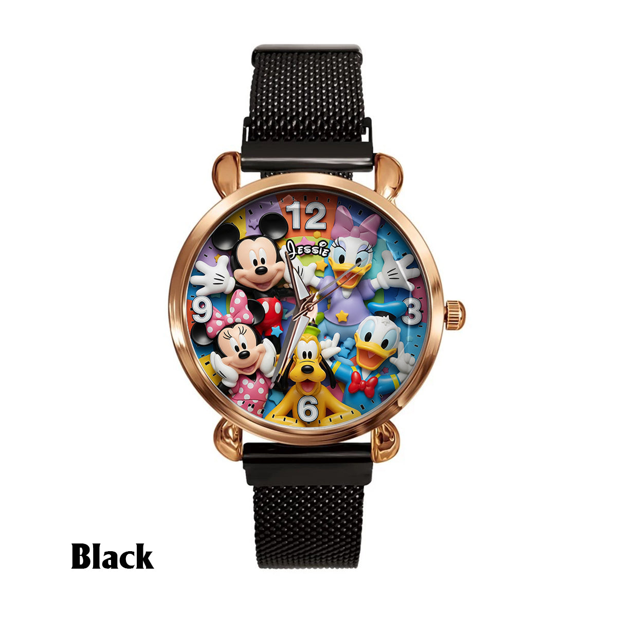 Personalized Women’s Watch with Disney Characters Custom Charm Gift for Her
