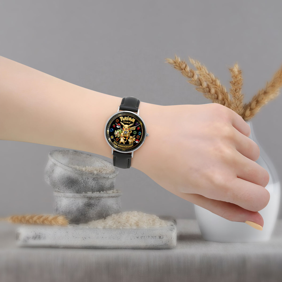 Personalized Pokémon 30th Anniversary Hand Watch Gift for Fans