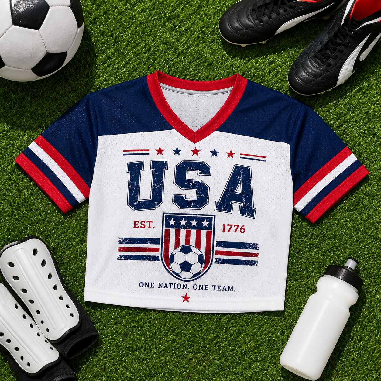 Personalized USA 2026 Soccer Crop Jersey for Football Fans