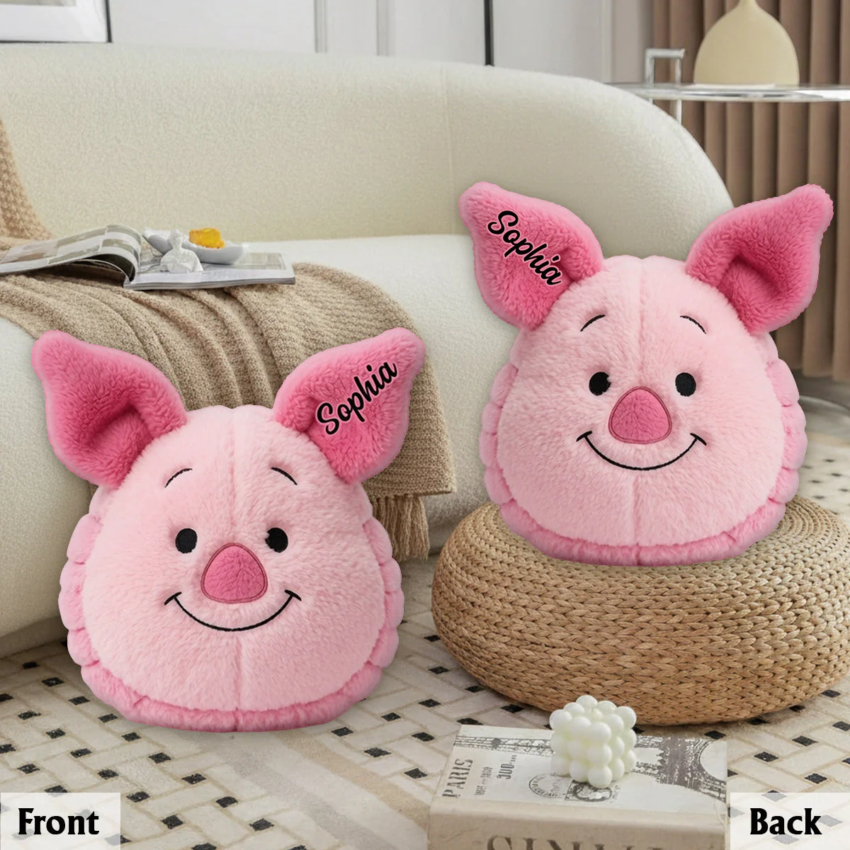 Personalized Honey Bear Shaped Pillow Custom Name Gift for Movie Fans