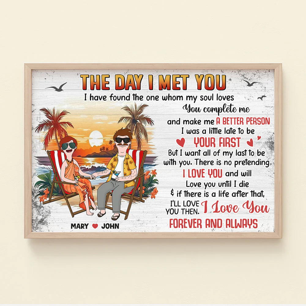 Personalized Burger Couple Canvas Art for Couples Gift