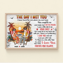 Load image into Gallery viewer, Personalized Burger Couple Canvas Art for Couples Gift
