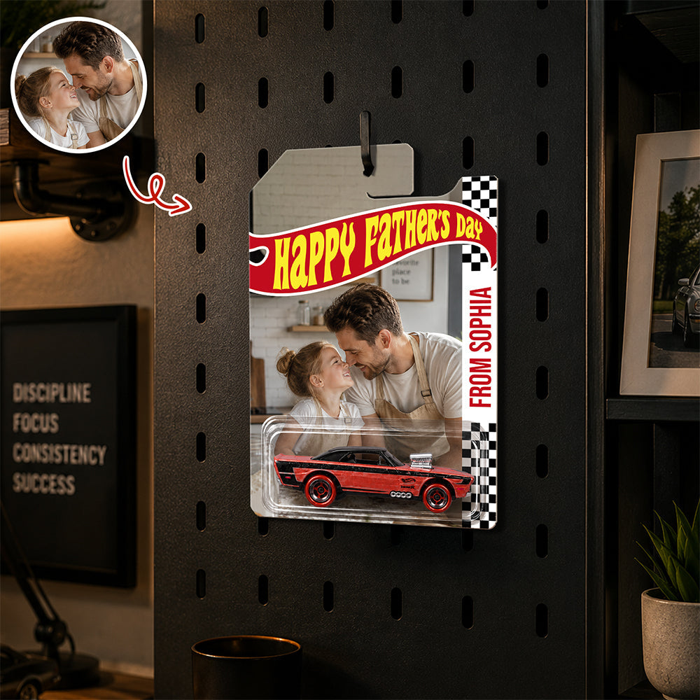 Personalized Hot Wheels Packaging Photo Keepsake Gift for Dad