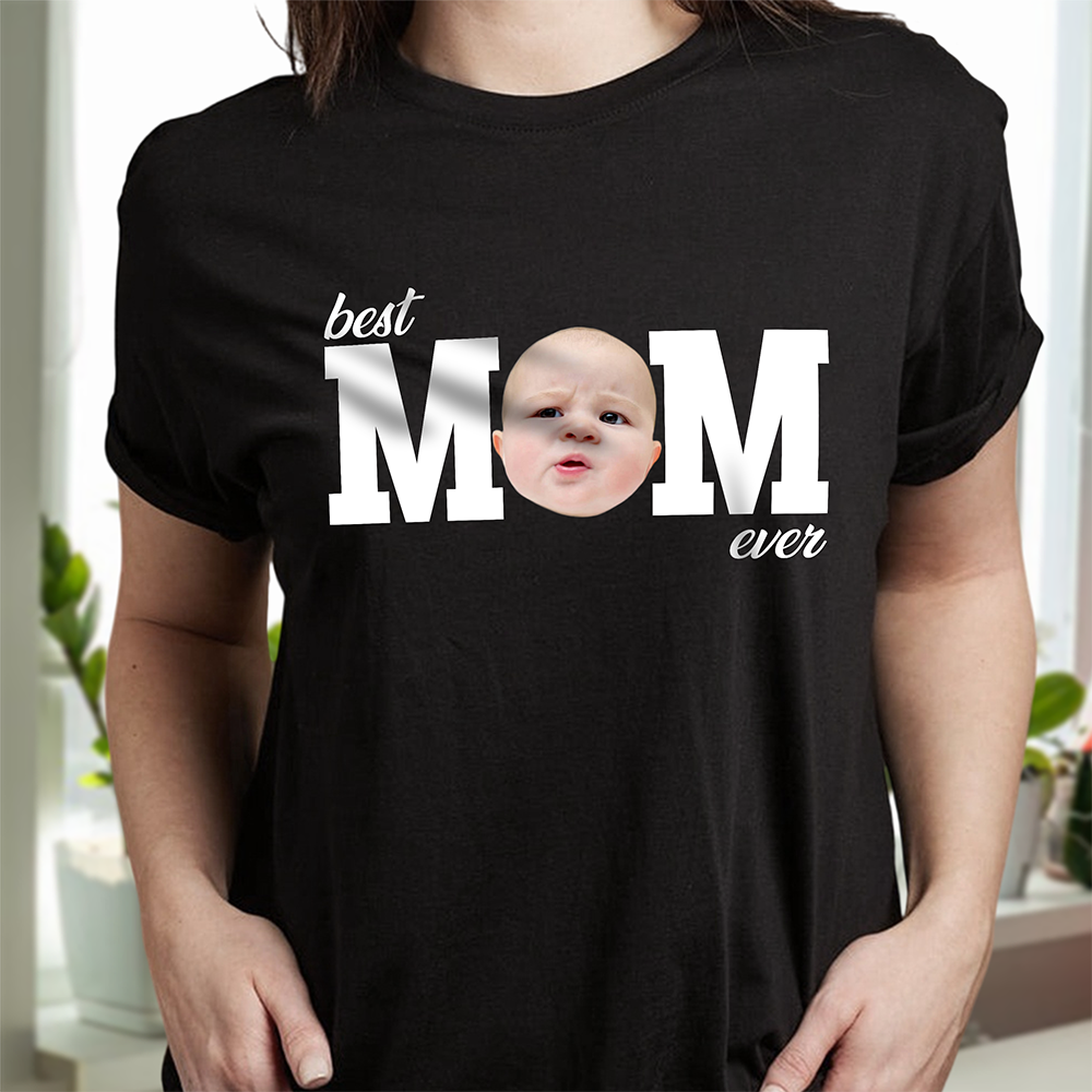 Personalized Dark Shirt Custom Photo Best Dad or Mom Gift