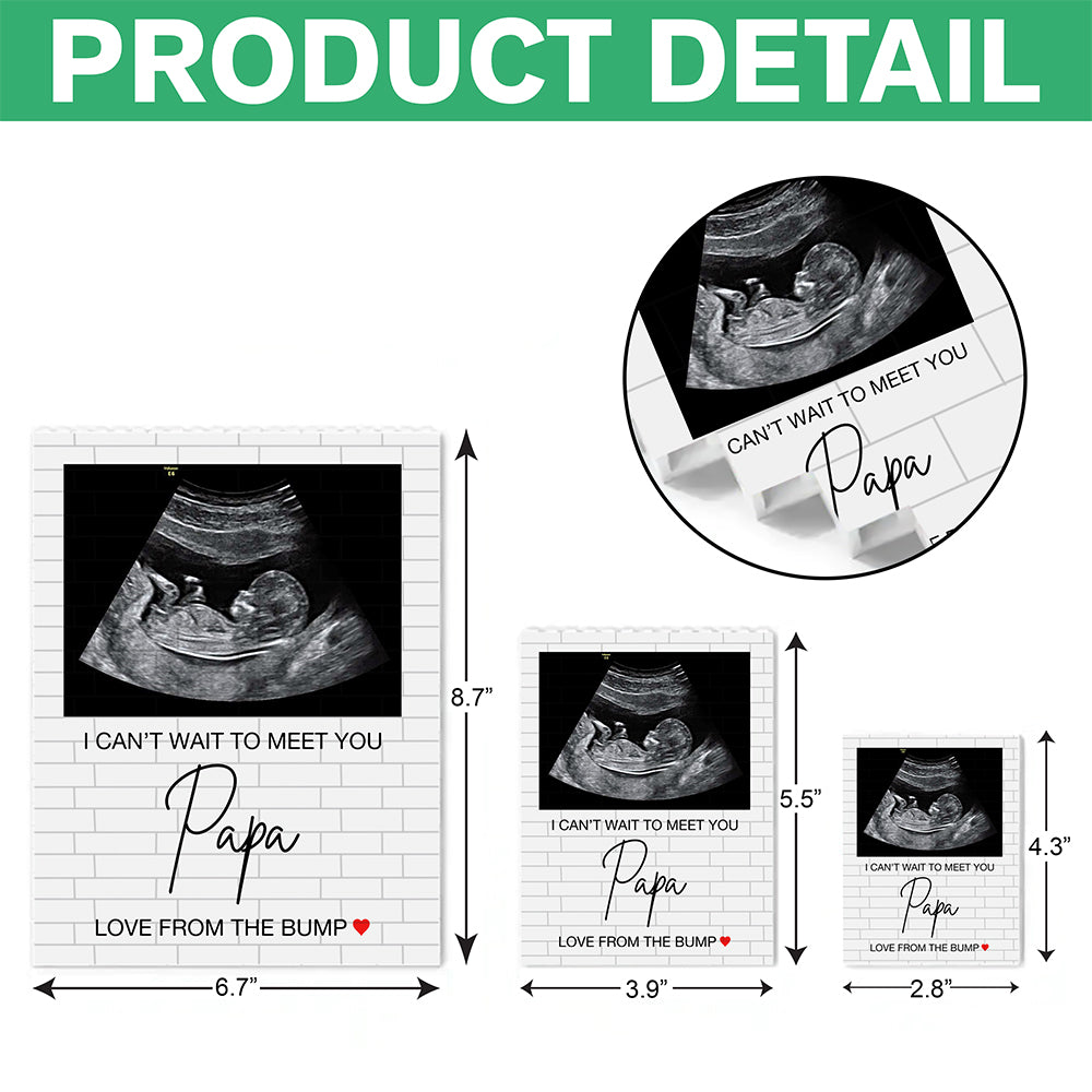 Personalized Baby Scan Building Block Gift for Daddy
