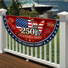 Load image into Gallery viewer, Personalized Family Name Flag Custom 4th of July Gift
