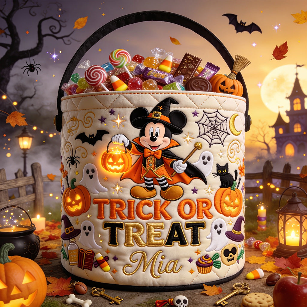Personalized Halloween Basket Trick or Treat Gift for Kids