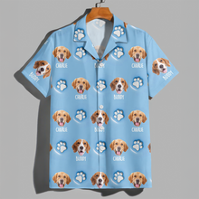 Load image into Gallery viewer, Personalized Dog Face Hawaiian Shirt Custom Dog Photo Gift
