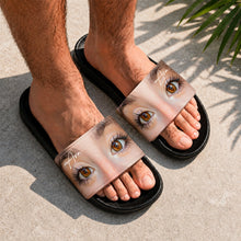 Load image into Gallery viewer, Personalized Funny Photo Slide Sandals Custom Gift for Her
