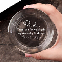 Load image into Gallery viewer, Personalized Engraved Rock Glass Custom Photo Gift for Dad
