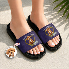 Load image into Gallery viewer, Personalized Dog Photo Memorial Slide Sandals Gift for Dog Dad
