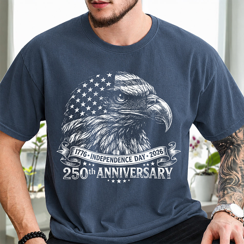Personalized Vintage Bald Eagle Independence Day Comfort Shirt for Dad