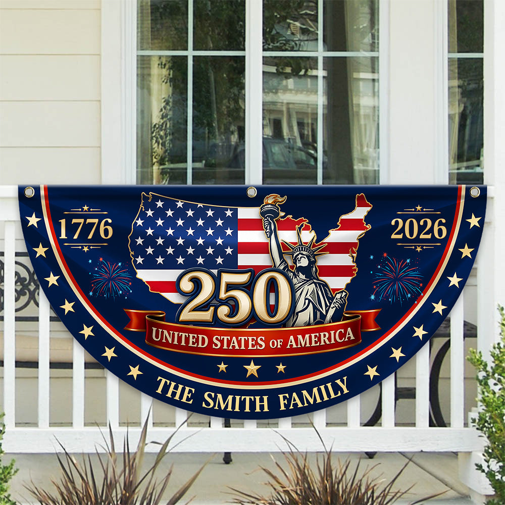 Personalized Family Name Flag Custom 4th of July Gift