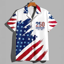 Load image into Gallery viewer, Personalized Patriotic Hawaii Shirt American Flag 4th of July Gift
