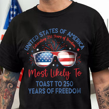 Load image into Gallery viewer, Personalized Family T-Shirt USA 250th Anniversary Gift
