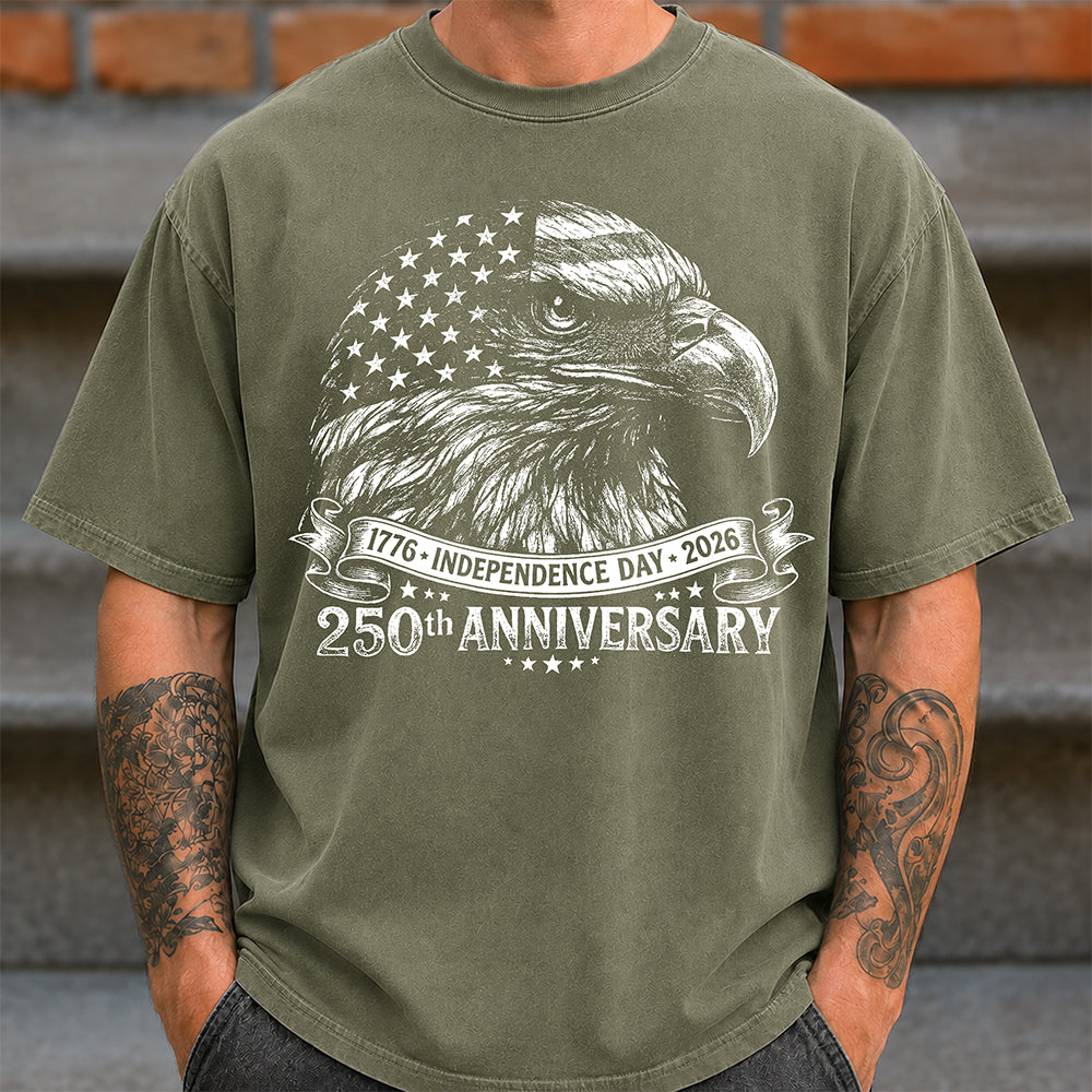 Personalized Vintage Bald Eagle Independence Day Comfort Shirt for Dad