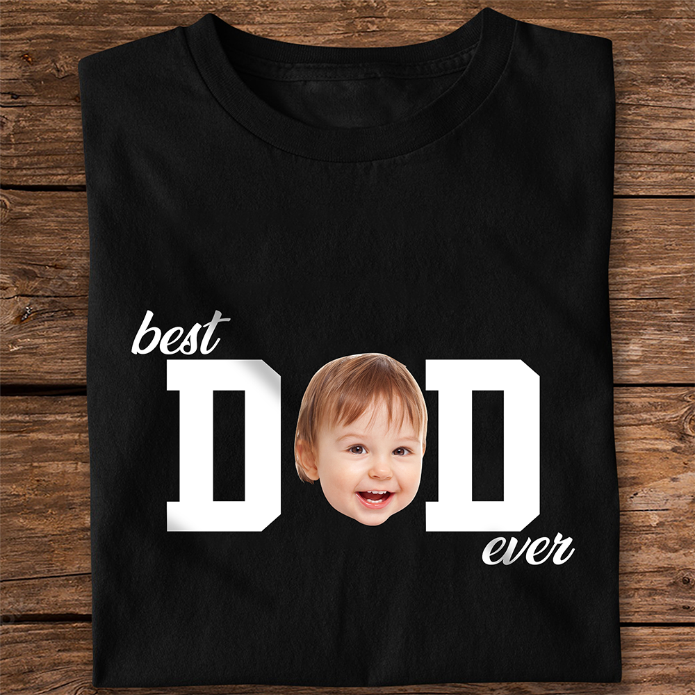Personalized Dark Shirt Custom Photo Best Dad or Mom Gift