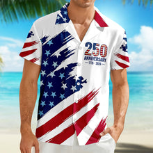Load image into Gallery viewer, Personalized Patriotic Hawaii Shirt American Flag 4th of July Gift
