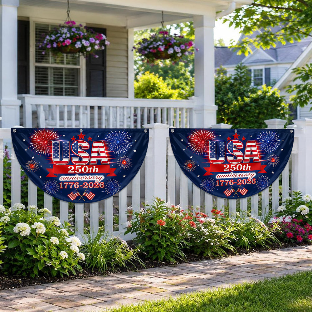 Personalized USA 250th Anniversary Fan Flag Custom Gift