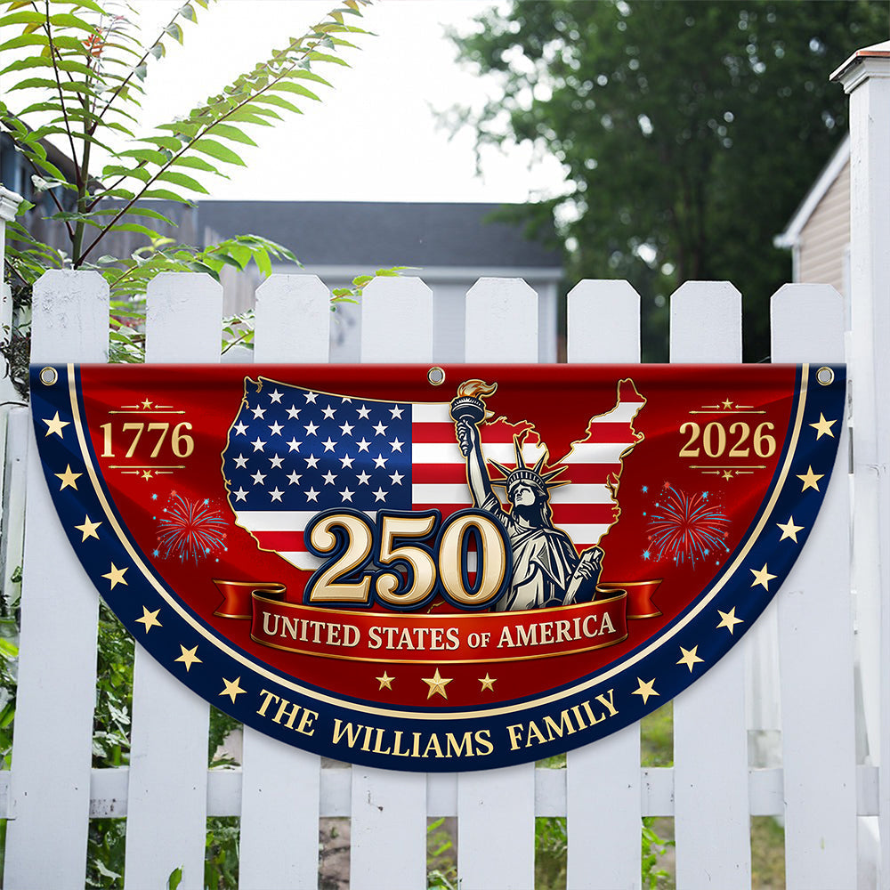 Personalized Family Name Flag Custom 4th of July Gift