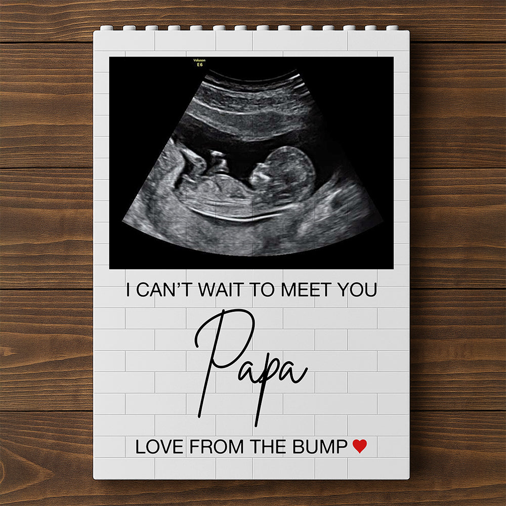 Personalized Baby Scan Building Block Gift for Daddy
