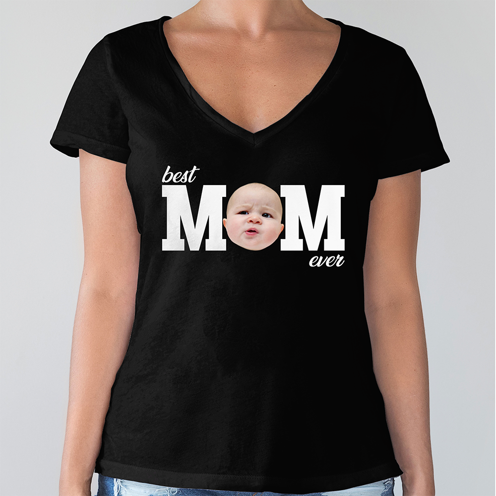Personalized Dark Shirt Custom Photo Best Dad or Mom Gift